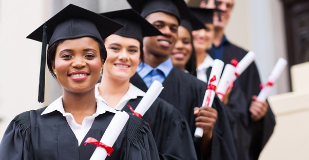 Group of students graduating with a Master of Entrepreneurship