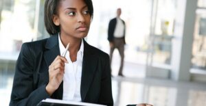 A Chief Financial Officer reviewing the company finances