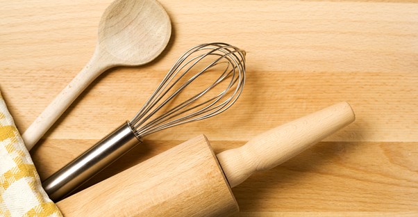 Baking supplies on a table