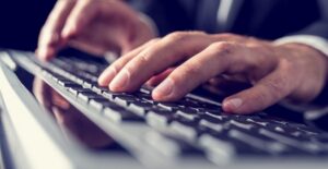 User on a computer running Linux