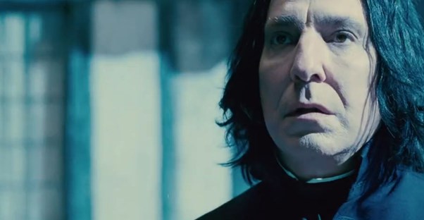 Alan Rickman as Severus Snape