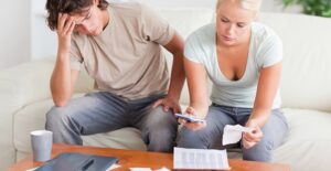 Couple stressed out about money