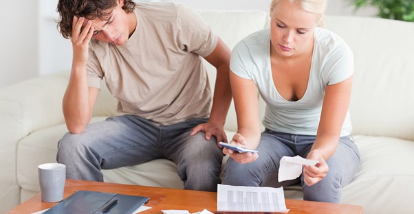 Couple stressed out about money