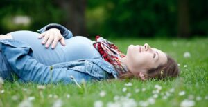 A woman contemplates a C-section vs. a natural birth