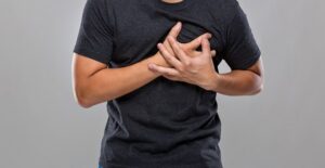 a man suffering from myocardial infarction