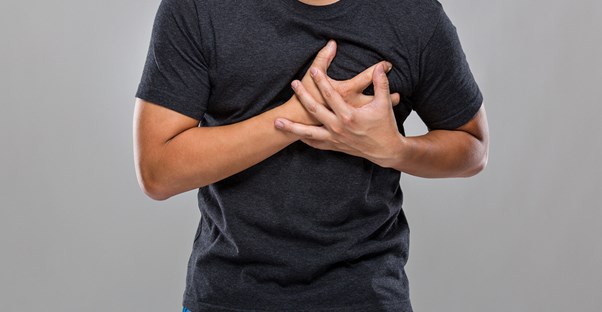 a man suffering from myocardial infarction