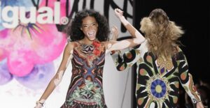A model at new york fashion week
