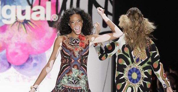 A model at new york fashion week