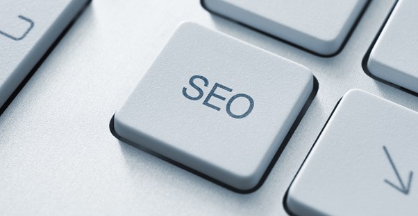 Closeup of a key that says SEO