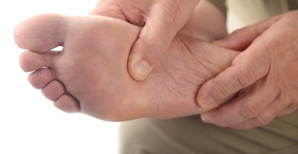 a man with athletes foot
