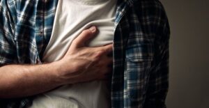 a man suffering from acid reflux