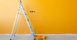 A freshly painted wall