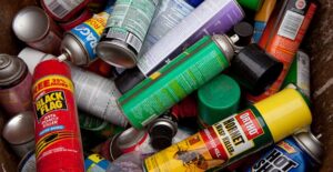 Cans of bug removal spray.