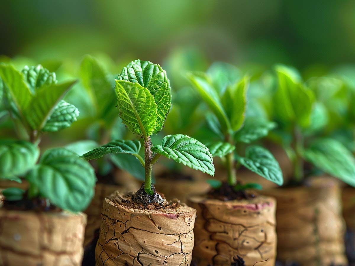 Use wine corks to sow your seeds.