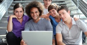 Students meet up for a class project