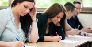 Students take the SAT