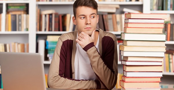 A student studies for the ACT