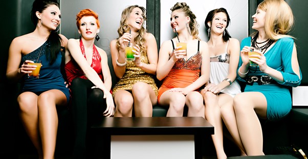 A group of friends out for girls' night.