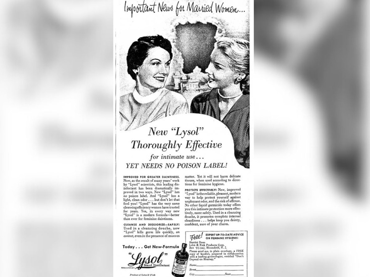 Lysol For Hygiene and Birth Control