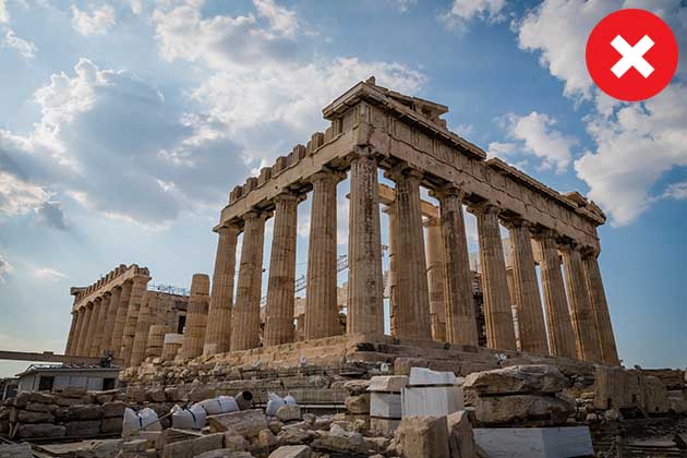 Greece: Don't See the Parthenon