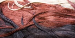 Piles of hair extensions for changing up hairstyles.