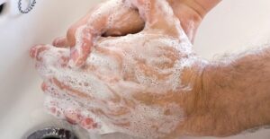 A man helps prevent staph infections