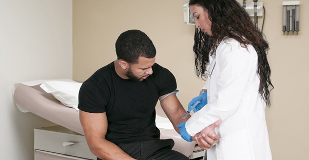 A doctor treats MRSA