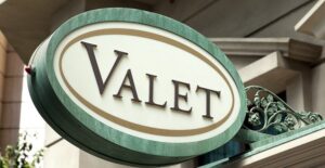 Sign for valet parking