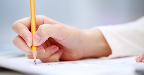 Student writes a paper