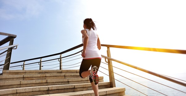 A woman with an optimal workout schedule