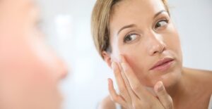 A woman battles with her combination skin