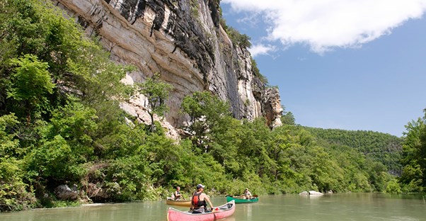 The Buffalo River is a popular recreational destination in Arkansas.