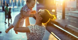 A wonderful photo of a mother and child