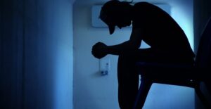 A person with PTSD
