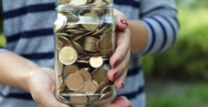 Jar of scholarship money