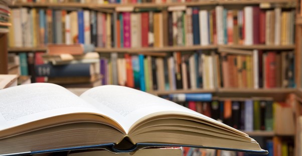 Books in a library