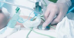 A mucus plug examination