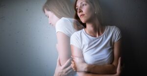 A woman struggles with a personality disorder