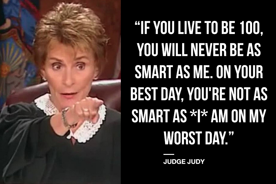 Judge Judy on Intelligence