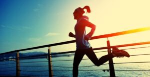 A runner doing her thing
