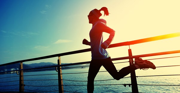 A runner doing her thing