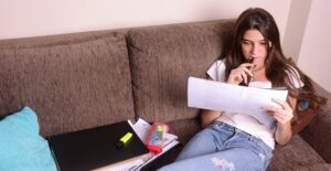 A young student applies for scholarships