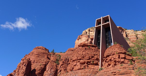 The Chapel of the Holy Cross is one of Arizona's best architectural features.