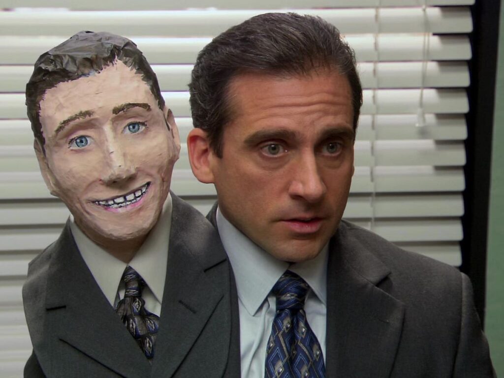 A scene from the tv series The Office.