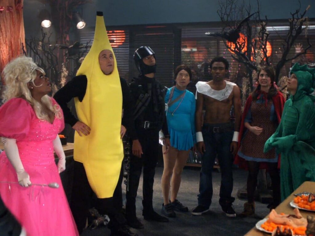 A scene from the tv series Community.