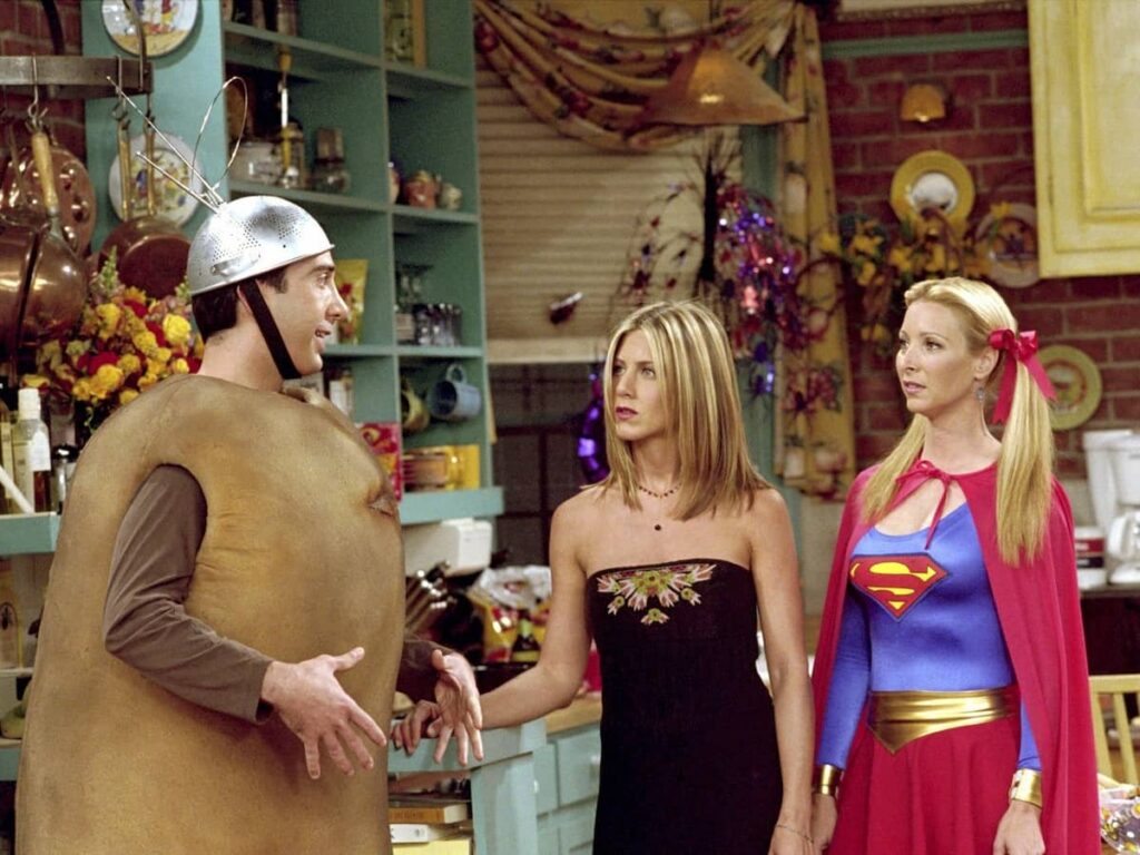 A scene from the tv series Friends.